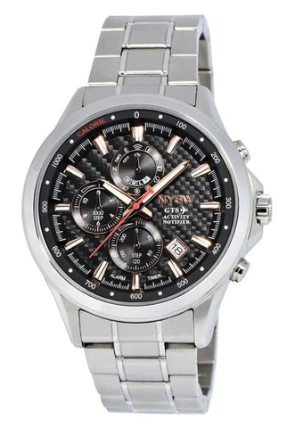 NYSW - World's 1st Hybrid Smartwatch for Men with Perpetual Calendar. This Luxury Fitness Tracker with Direct Steps Reading on Dial Advanced Discreet Haptic Vibration Notification (TC-NY-MH-05)