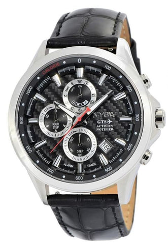 NYSW - World's 1st Hybrid Smartwatch for Men with Perpetual Calendar. This Luxury Fitness Tracker with Direct Steps Reading on Dial Advanced Discreet Haptic Vibration Notification (TC-NY-MH-05)